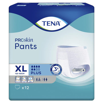 TENA ProSkin XL Incontinence Pants Plus - 12 Pants , Unisex, High Absorbency