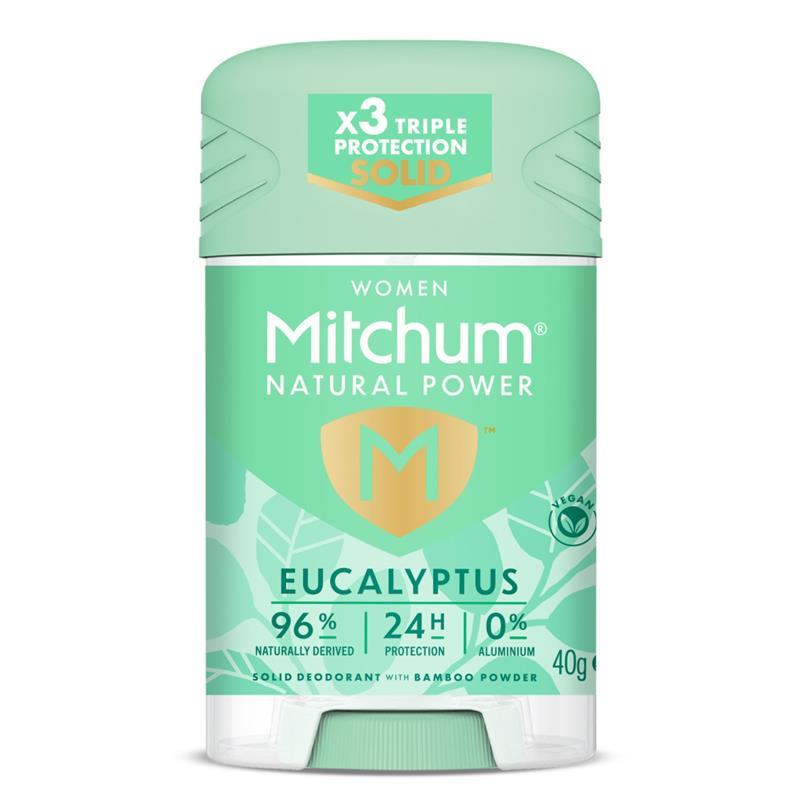 Mitchum for Women Natural Power Deodorant Stick Eucalyptus 40g