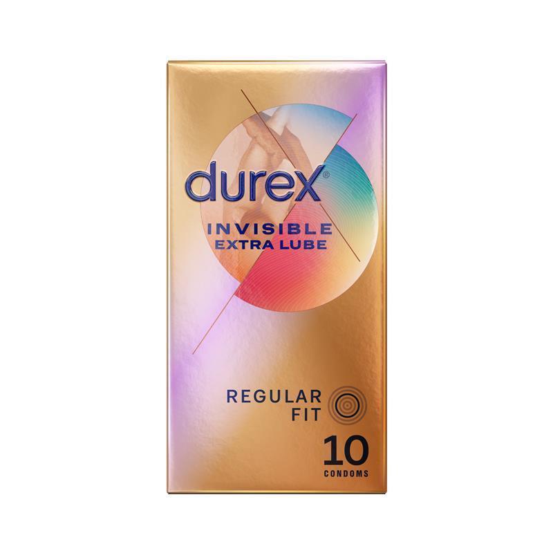 Durex Invisible Condoms Extra Lube 10 Pack