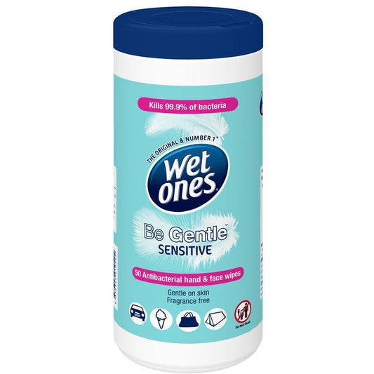 Wet Ones Be Gentle Canister (50 Pack) - Gentle Cleansing Wipes