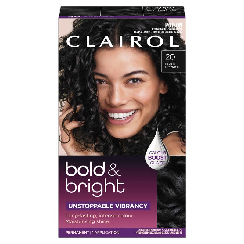 Clairol Bold & Bright Permanent Hair Colour 20 Midnight Black