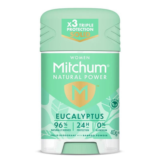 Mitchum for Women Natural Power Deodorant Stick Eucalyptus 40g - 24-Hour Odour Protection