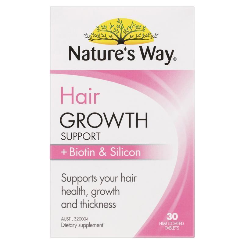 Nature's Way Hair Growth Support with Biotin & Silicon - 30 Tablets