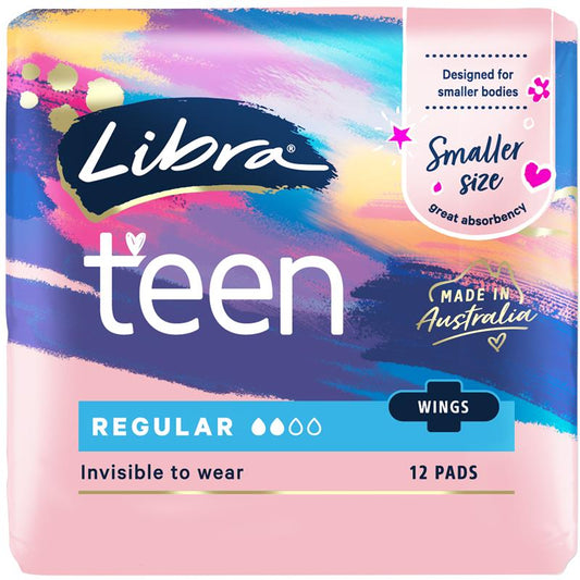 Libra Girl Pads Regular Wing 12 Pack