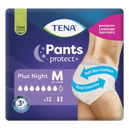 TENA Protect+ Plus Night Incontinence Pants Medium 12-Pants