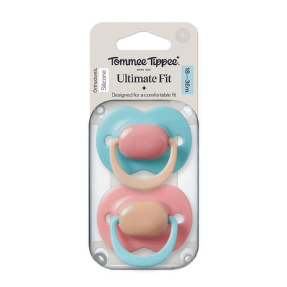 Tommee Tippee Ultimate Fit Soother 18-36 Months 2 Pack Assorted Colours