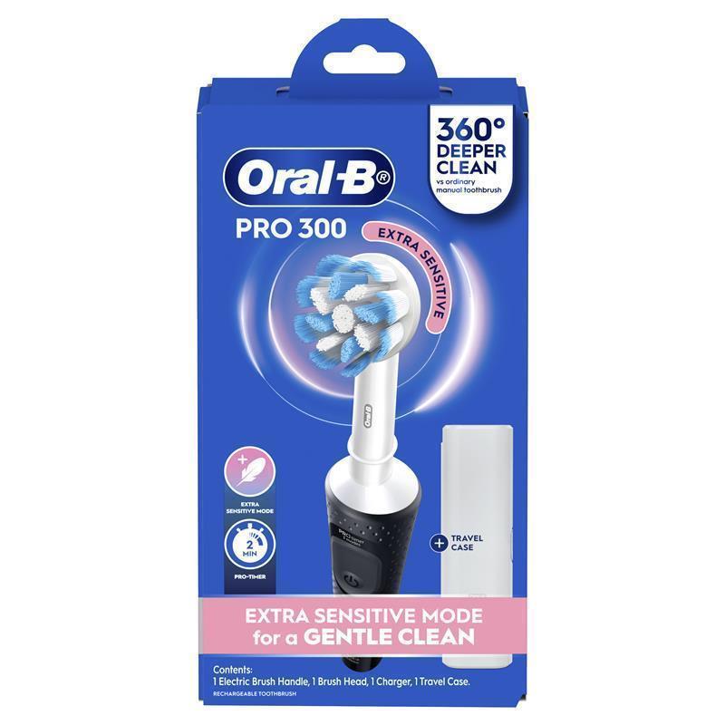 Oral-B Pro 300 Electric Toothbrush - Everyday Clean Black