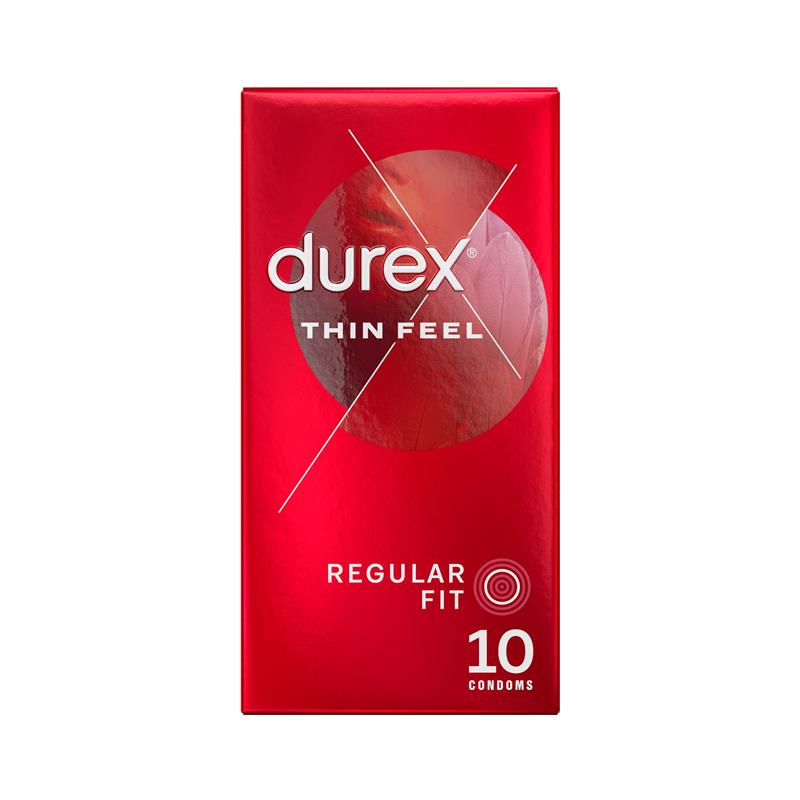 Durex Thin Feel Condoms 10 Pack - Enhanced Sensitivity