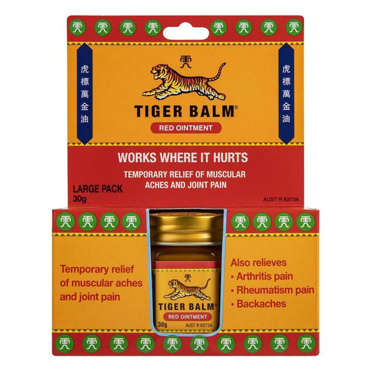 Tiger Balm Red Ointment 30g - Fast Relief for Muscle Aches