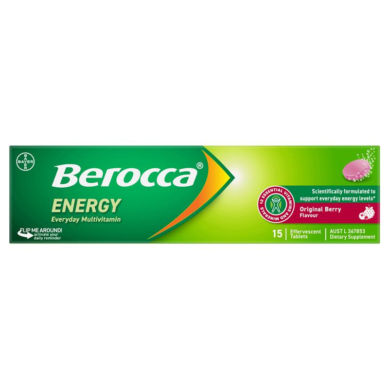 Berocca Energy Original Berry 15 Effervescent Tablets