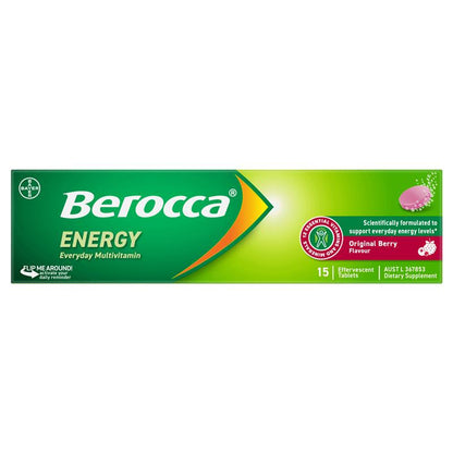 Berocca Energy Original Berry 15 Effervescent Tablets