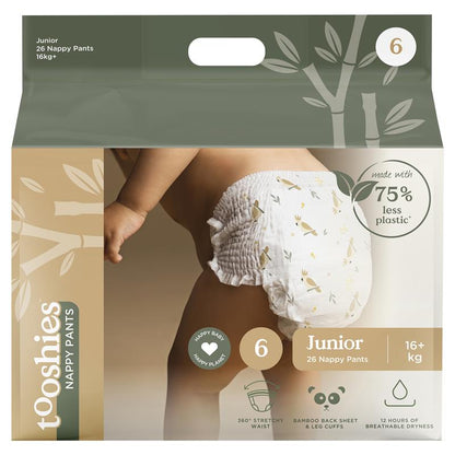 Tooshies Eco Nappy Pants Size 6 Junior 16kg+ 26 Pack