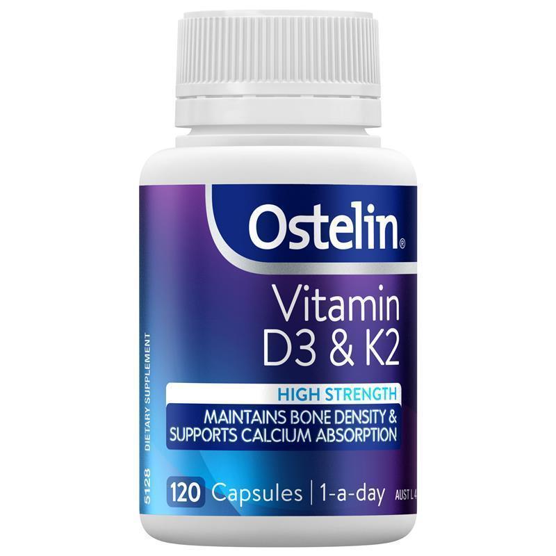 Ostelin Vitamin D3 & K2 120 Capsules Exclusive Size