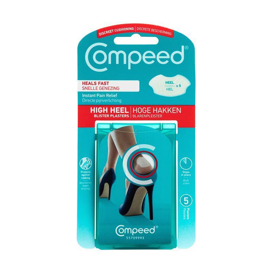 Compeed Hydrocolloid High Heel Blister Plasters - 5 Pack, 7-Day Protection