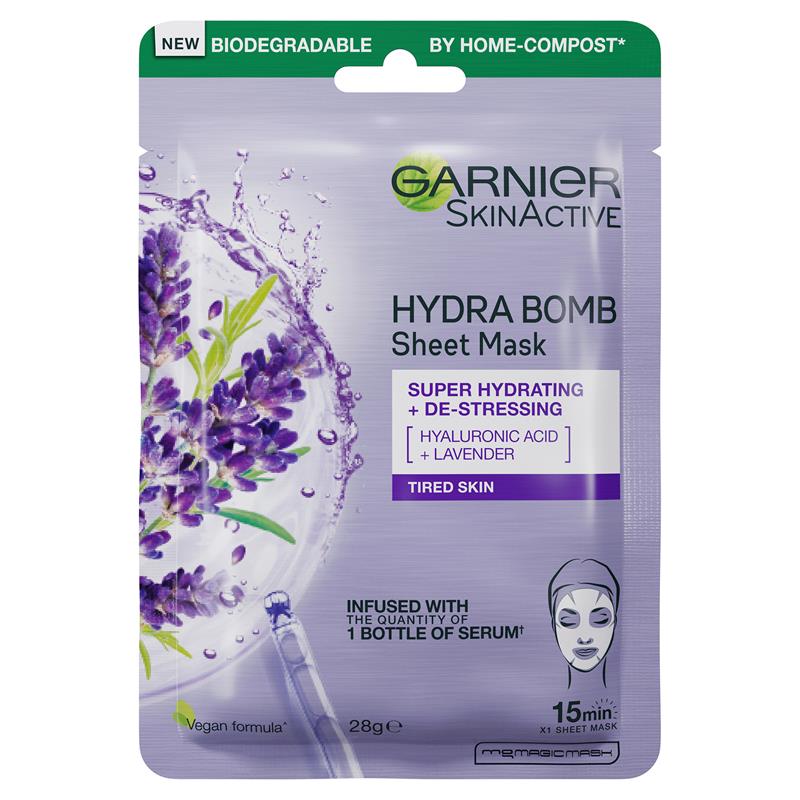 Garnier Hydra Bomb Hyaluronic Acid + Lavender Sheet Mask