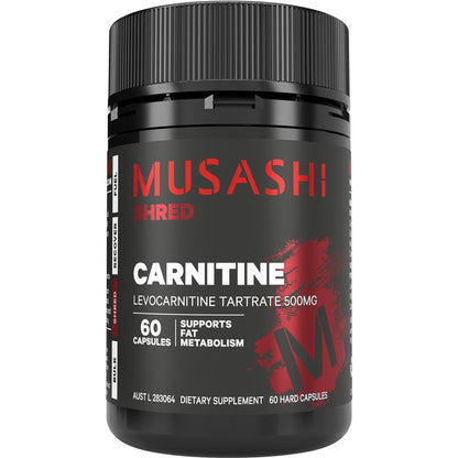 Musashi Carnitine 500mg - 60 Capsules