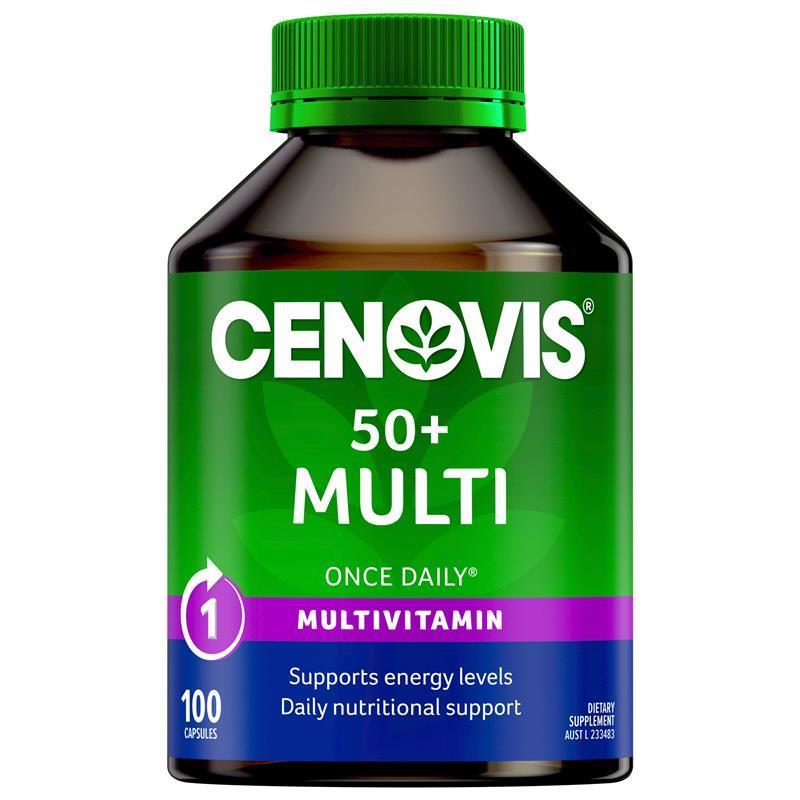 Cenovis Once Daily 50+ Multi Vitamins & Minerals 100 Capsules