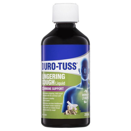 DURO-TUSS Lingering Cough Liquid Immune Support - Blackberry & Vanilla 200mL