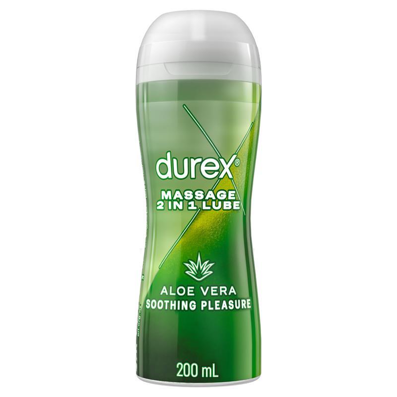 Durex Play Lubricant Massage 2 in 1 200ml - Aloe Vera Infused Intimate Gel