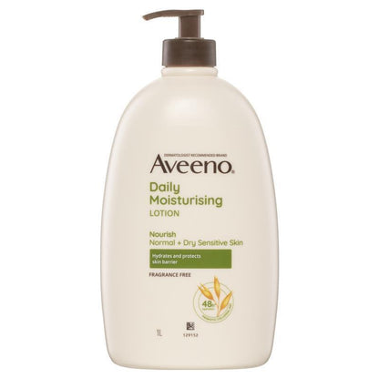 Aveeno Daily Moisturising Fragrance Free Body Lotion 1L - Hydrate and Protect Your Skin