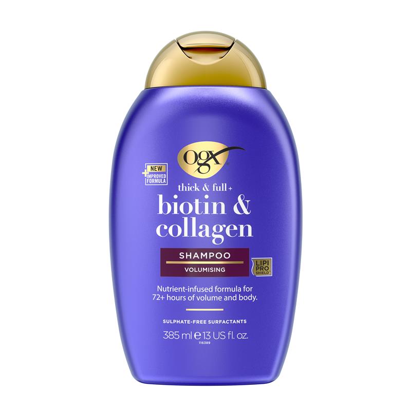 Ogx Thick & Full + Volumising Biotin & Collagen Shampoo For Fine Hair 385mL
