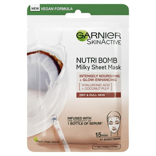 Garnier Nutri Bomb Milky Sheet Mask with Hyaluronic Acid & Coconut Milk - 28g