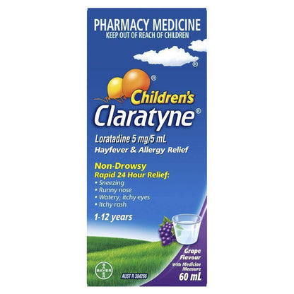 Claratyne Childrens Grape Syrup 60ml