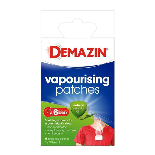 Demazin Vapourising Patches 6 Pack - Soothing Sleep Aid