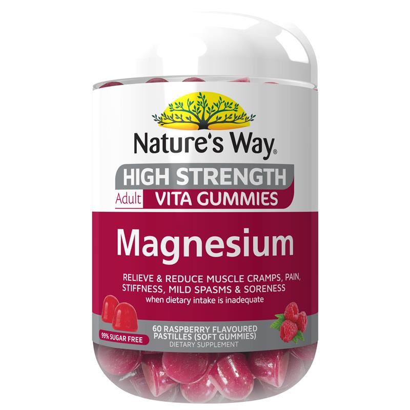 Nature's Way Adult Vita Gummies High Strength Magnesium 60 Pastilles