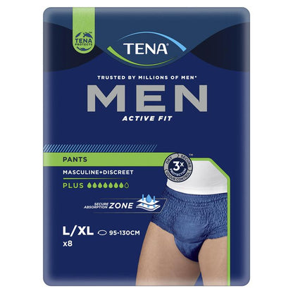 TENA Men Active Fit Plus Incontinence Pants - Large 8 Pants