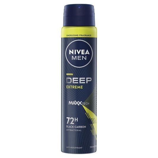 NIVEA MEN Deodorant Deep Extreme 72hr 250ml - Ultimate Freshness