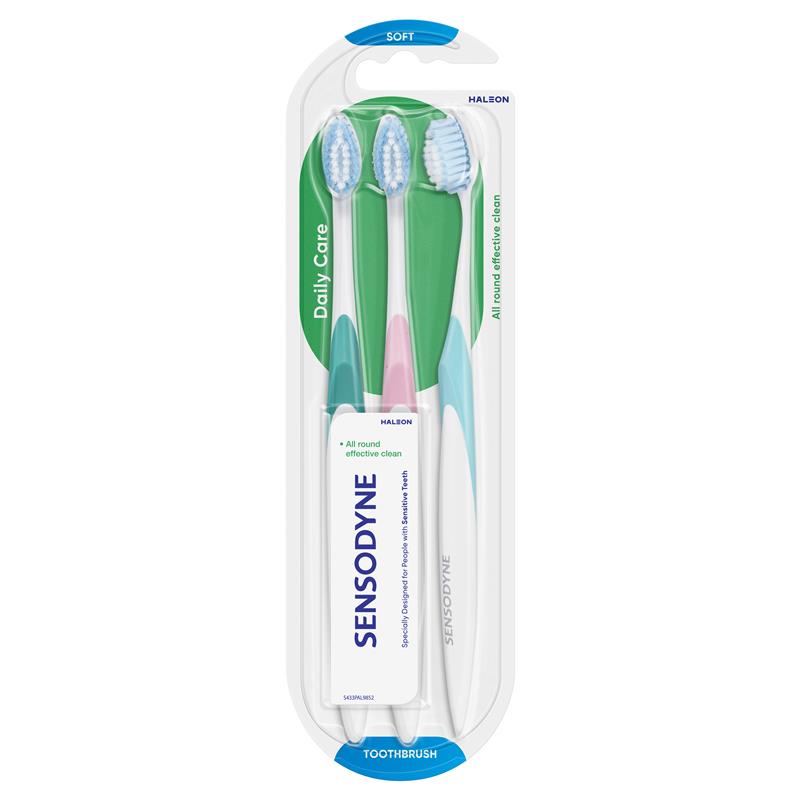 Sensodyne Sensitive Teeth Daily Care Soft Toothbrush 3 pack
