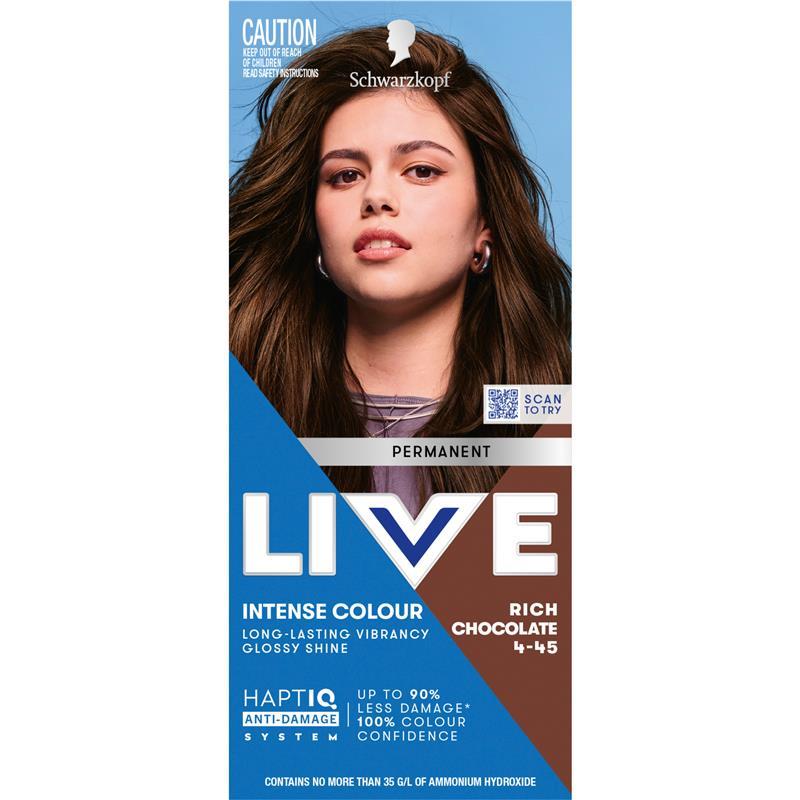 Schwarzkopf Live Colour Permanent 4.45 Rich Chocolate