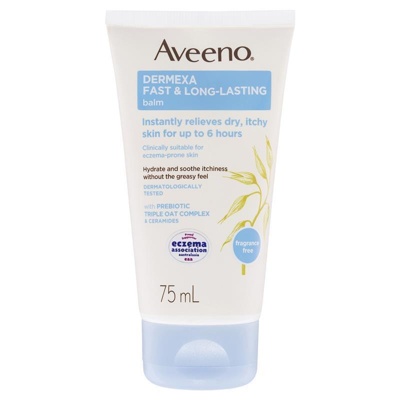 Aveeno Dermexa Fast Long Lasting Balm - Fragrance Free - 75ml