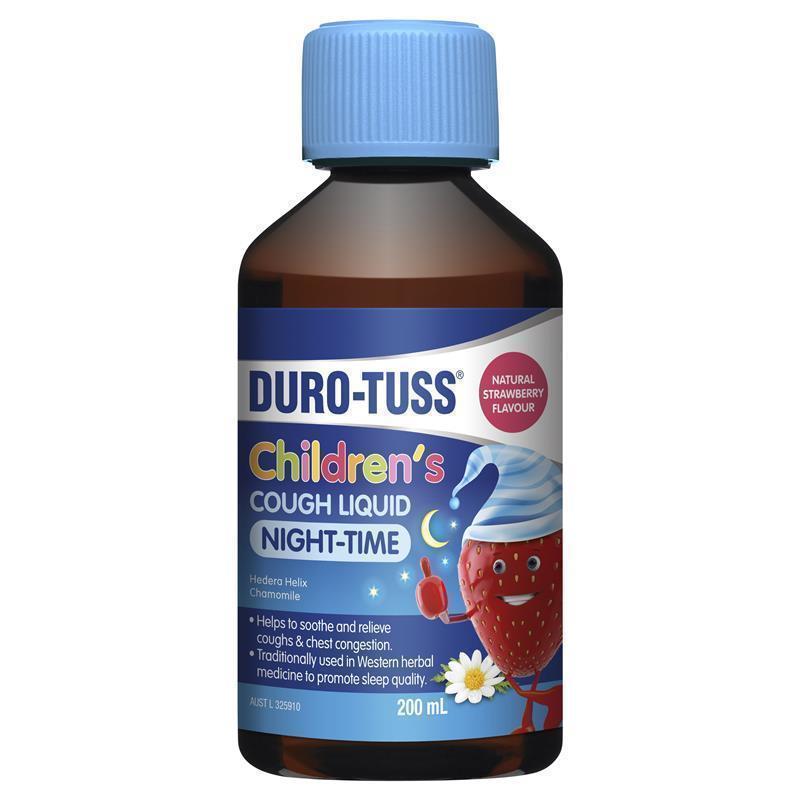 DURO-TUSS Children's Cough Liquid Night-Time - Strawberry 200mL