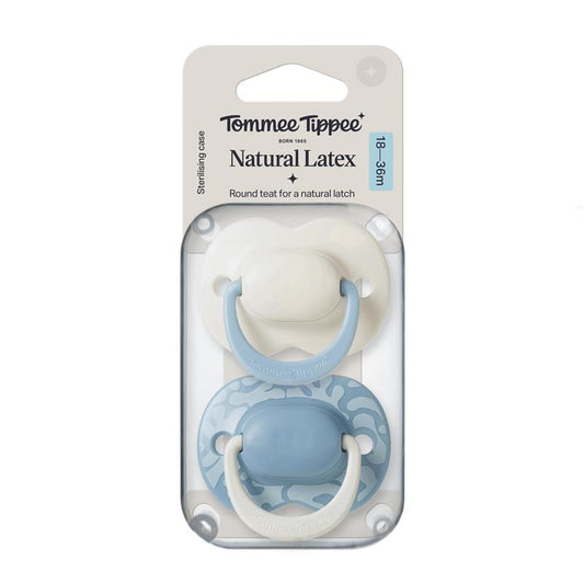 Tommee Tippee Natural Latex Ultimate Fit Soother 18-36 Months 2 Pack Assorted Colours