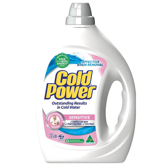 Cold Power Sensitive Pure Clean Laundry Detergent Liquid 2L - Gentle Yet Effective