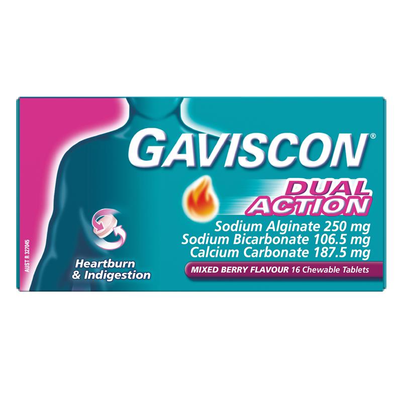 Gaviscon Dual Action Heartburn Relief - Mixed Berry 16 Pack