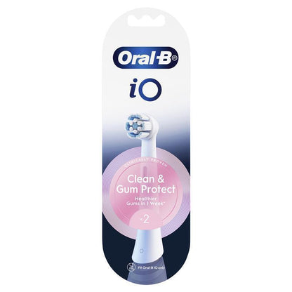 Oral-B iO Clean & Gum Protect Brush Head Refills - White, 2 Pack