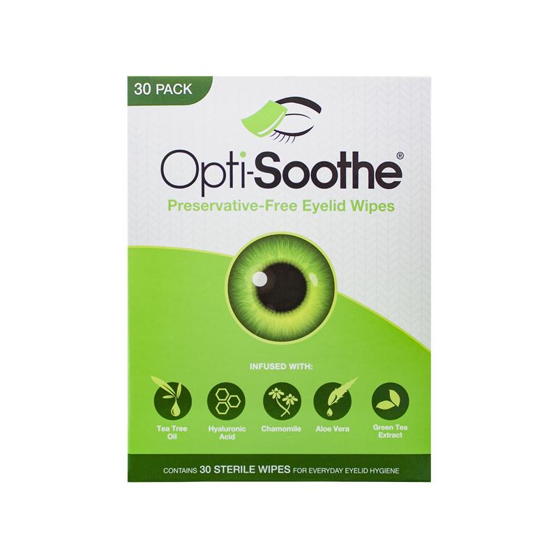 Opti-Soothe Preservative-Free Eyelid Wipes - 30 Wipes for Daily Hygiene