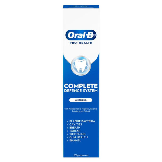 Oral B Toothpaste Pro Health Complete Defence System Whitening 200g