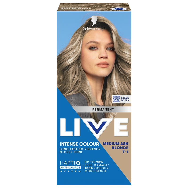 Schwarzkopf Live Colour Permanent 7.1 Medium Ash Blonde