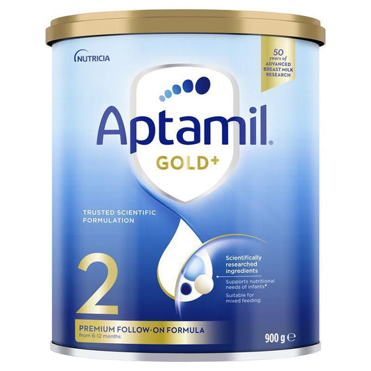 Aptamil Gold+ 2 Baby Follow-On Formula (6-12 Months) - 900g