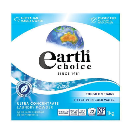 Earth Choice Laundry Powder Dual Format 1kg - Eco-Conscious Stain Removal