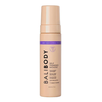 Bali Body Deep Violet Self Tanning Mousse 200ml - Achieve the Perfect Olive-Toned Tan