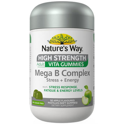 Nature's Way Adult Vita Gummies High Strength Mega B Complex 50 Pastilles