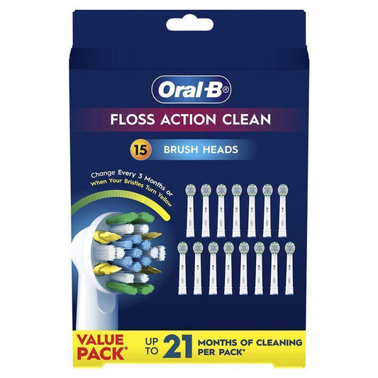 Oral B Power Toothbrush Floss Action Refills 15 Pack