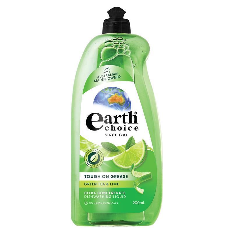Earth Choice Ultra Concentrate Dishwashing Liquid - Green Tea & Lime 900ml
