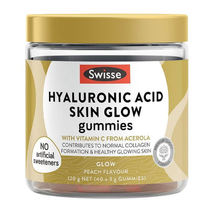 Swisse Beauty Hyaluronic Acid Skin Glow Gummies 40 Pack