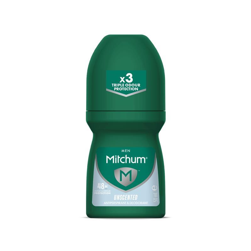Mitchum for Men Anti-Perspirant Deodorant Unscented Roll On 50ml